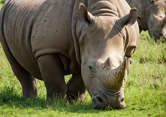 Fototapeta premium rhino in the wild