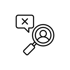 Fake identity outline icons, minimalist vector illustration ,simple transparent graphic element .Isolated on white background