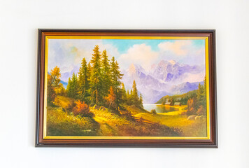 Image Painting of a landscape on the wall in Belarus.
