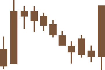 Bearish stock chart candlesticks downtrend