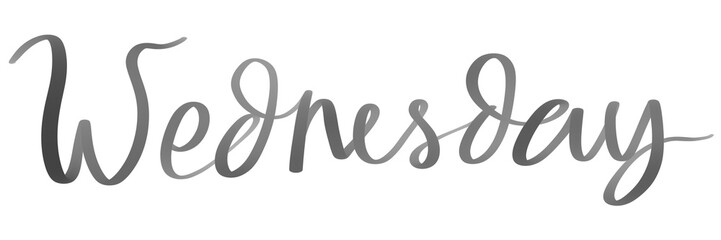 Wednesday - Name of the day hand lettering illustration.