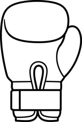 Boxing glove outline icon vector