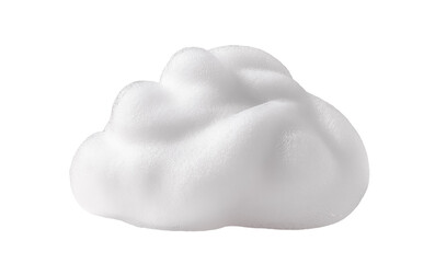 Foam texture, mousse, cosmetic foam, smear sample on transparent background