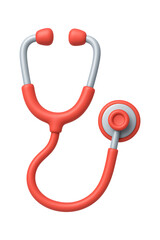 Red Stethoscope High quality Realistic image