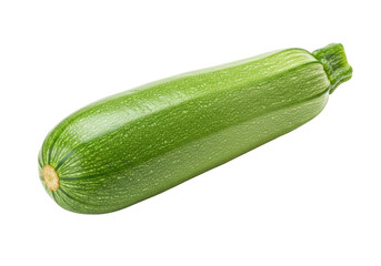 Isolated Fresh Green Zucchini with Natural Markings