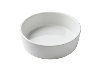 Isolated Simple White Ceramic Bowl for Minimalist Culinary Presentation