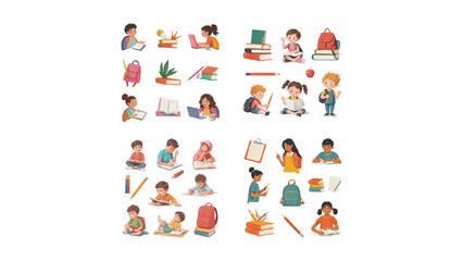 Back to School Illustration Set