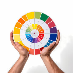 woman holding colorful palette