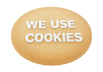 Isolated Cookie Showing 'We Use Cookies' Cybersecurity Disclaimer