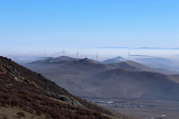 Fototapeta premium Wind farms for extreme weather
