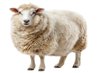 Fototapeta premium Isolated Sheep on Transparent Background for Stock Photography Use