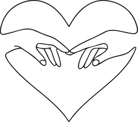 Hands holding a vibrant red heart, symbolizing love and care, for Valentine's Day