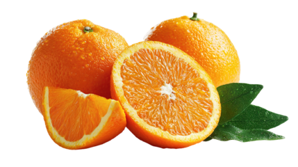 orange slice isolated on white background