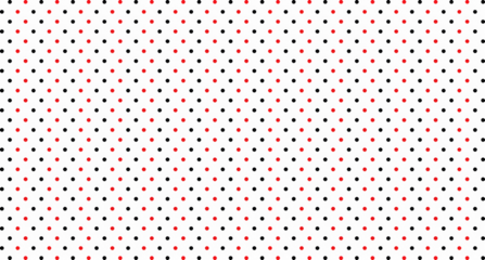 black and red dot grid pattern. seamless abstract halftone black and red dotted background.