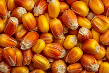 Obraz premium Corn kernels yellow and orange