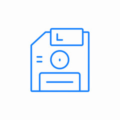 floopy disc icon sign vector