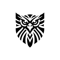 Obraz premium an eagle tribal mask, angular and majestic