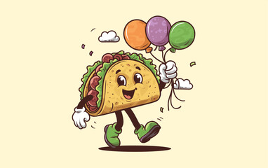 Taco vector design, vector illustration, Taco design, silhouette style.