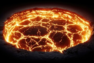 Molten earth's fiery abyss