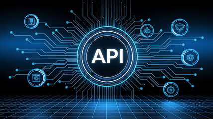 API: a hologram virtual interface that hologram of API,API integration, API development, JSON, API documentation,	