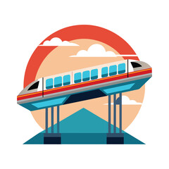 vector illustration of a train