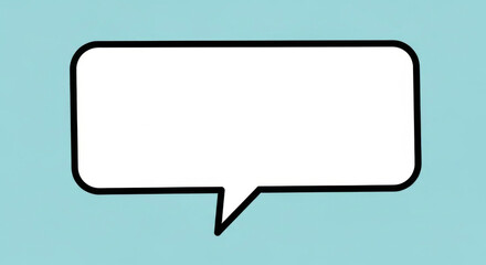 Fototapeta premium Speech bubble for dialogue on blue