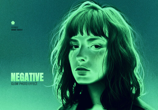 Negative Neon Glow Photo Effect