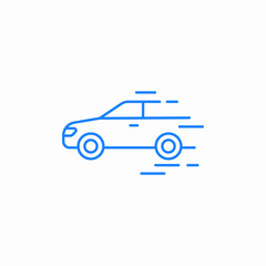 car speed icon sign vector