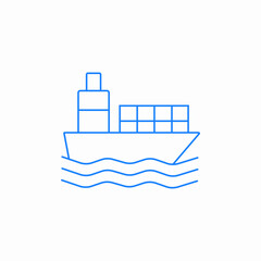 cargo ship icon sign vector