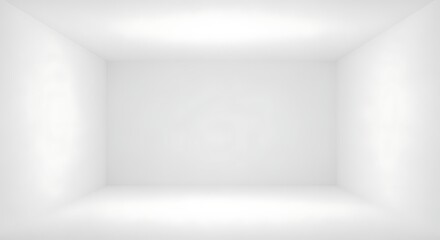 Fototapeta premium Modern empty white room studio background for product display or presentation.