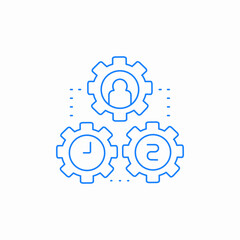 cogwheel process icon sign vector