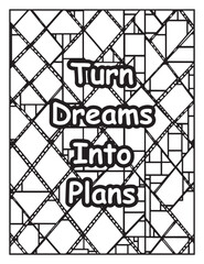 Printable coloring page: Mosaic pattern to color: Good vibes words