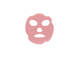 facial mask icon 3d illustration render