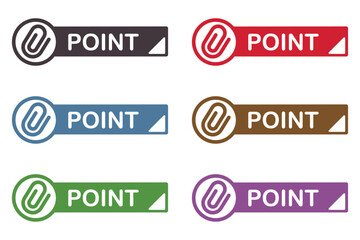 イラスト素材：ポイント,重要,クリップ,ファイル,チェック,注目,注意