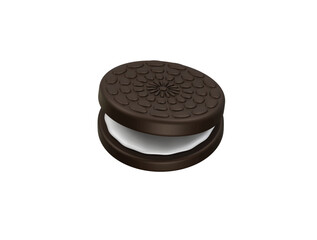 oreo biscuit icon 3d illustration render