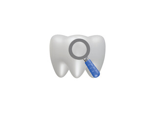 dental check icon 3d illustration render