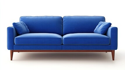 Comfortable blue couch