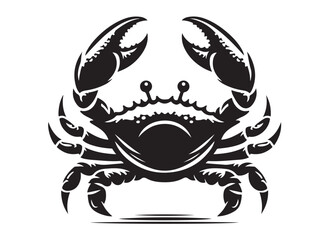 crab logo silhouette vector illustration design, seafood crab logo silhouette vector, black crab silhouette vector logo, crab logo silhouette animal sea crab logo vector silhouette on white background