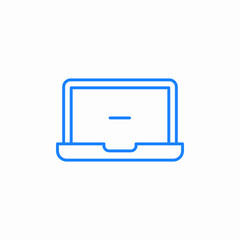 laptop screen icon sign vector