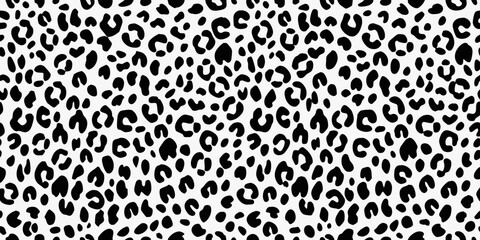 Classic black and white leopard print pattern © Ramanath