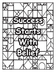 Printable coloring page: Mosaic pattern to color: Affirmation quote