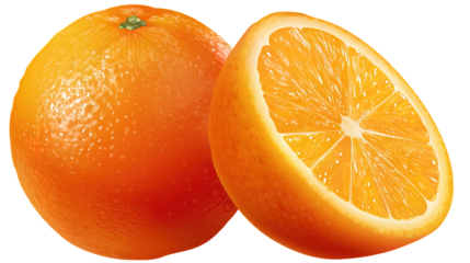 orange slice isolated on white background