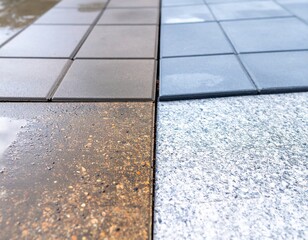 Before and After Pressure Washing a Concrete Driveway