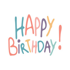 Happy birthday playful lettering