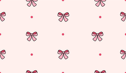 Cute ribbon pattern background vector design