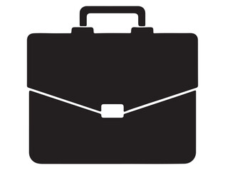  business briefcase icon, isolated on a white