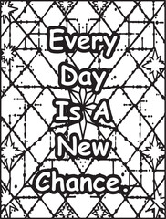 Motivational quote coloring page: Positive words to color