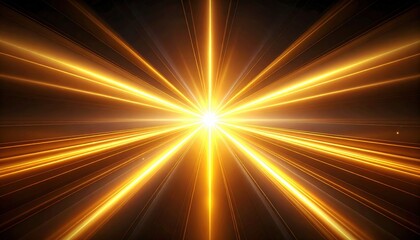 Obraz premium Abstract Golden Light Burst Design