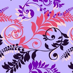 seamless floral pattern with butterflies