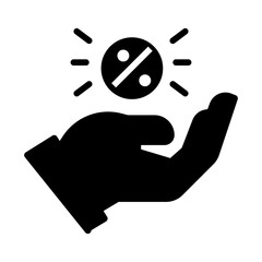 hand with discount vector illustration
